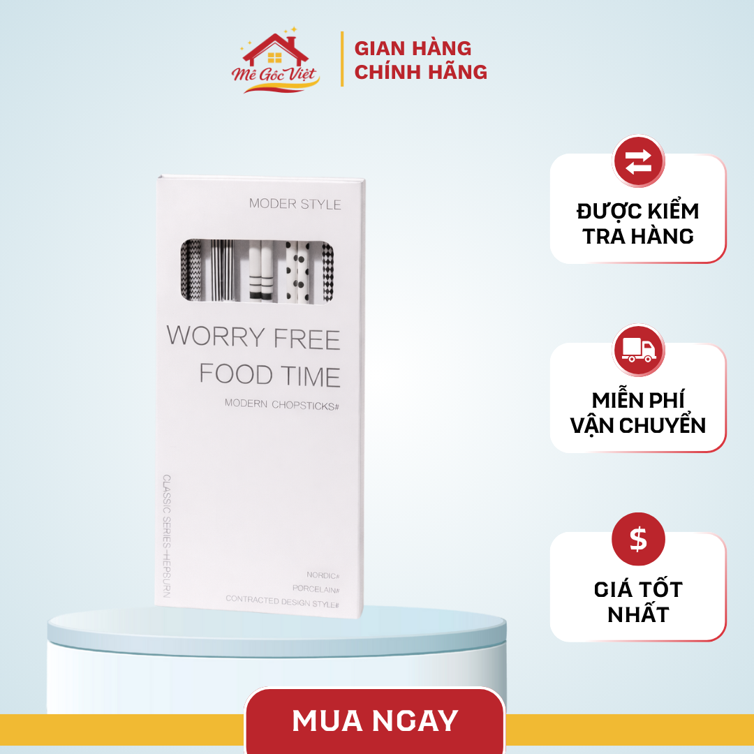 Đũa Sứ Gốm Cao Cấp Cho Không Gian Bàn Ăn (set/5 đôi)
