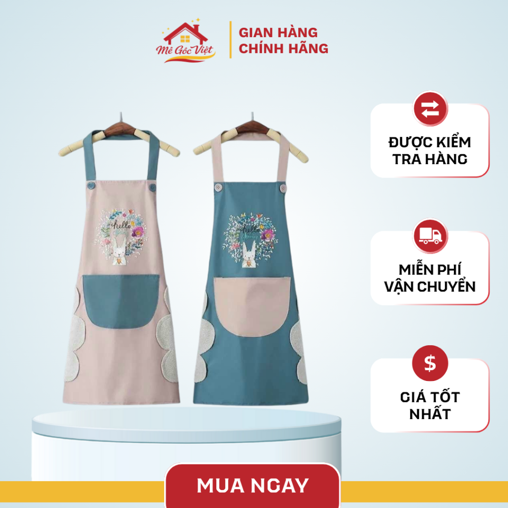 Tạp dề nấu ăn đẹp – Vừa bảo vệ quần áo vừa tăng thẩm mỹ gian bếp