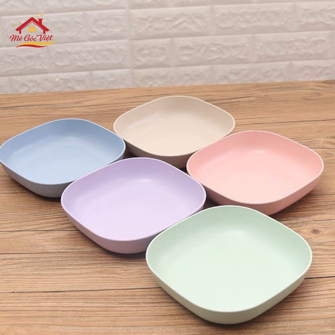 Đĩa Lúa Mạch Đựng Hoa Quả Trái Cây Nhiều Màu (4-8 Cái) - Ảnh 5