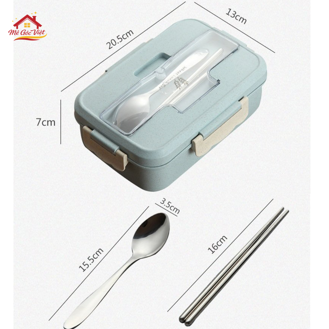 Hộp Cơm Lúa Mạch ILOX CAP Kèm Đũa Thìa Thiết Kế Gọn Nhẹ Tiện Mang Đi - Ảnh 5