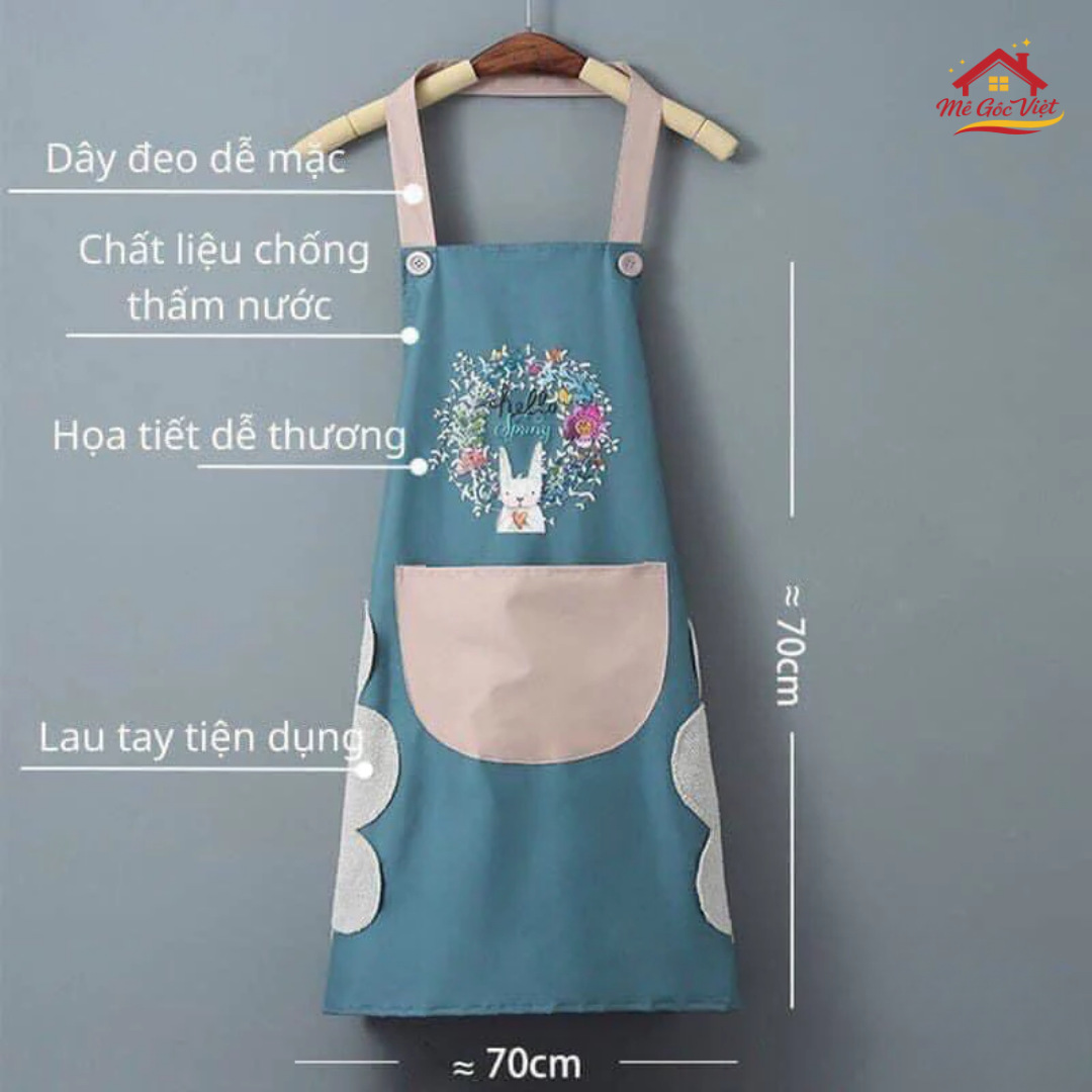 Tạp Dề Nấu Ăn Màu Pastel Chống Thấm Có Túi Trước Đa Năng Cho Bếp Và Quán Ăn - Ảnh 2