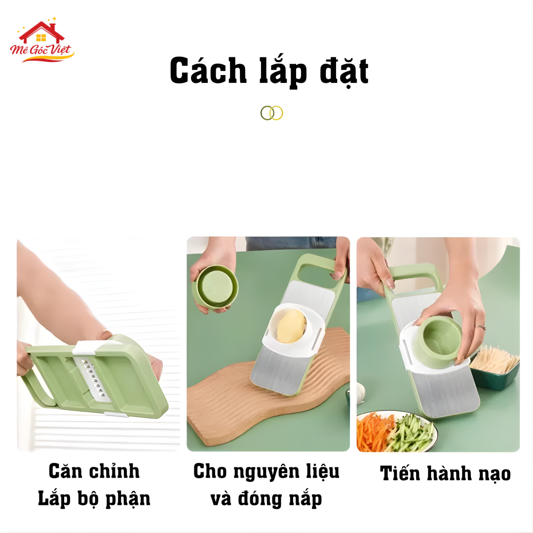 Bộ dụng cụ cắt bào nạo rau củ quả đa năng 6 lưỡi dao chất liệu Inox 304 không gỉ - Ảnh 3