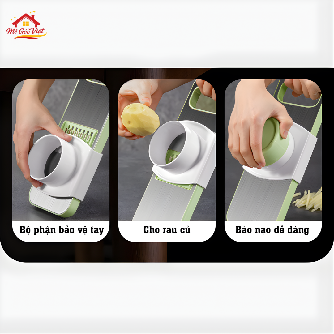 Bộ dụng cụ cắt bào nạo rau củ quả đa năng 6 lưỡi dao chất liệu Inox 304 không gỉ - Ảnh 5