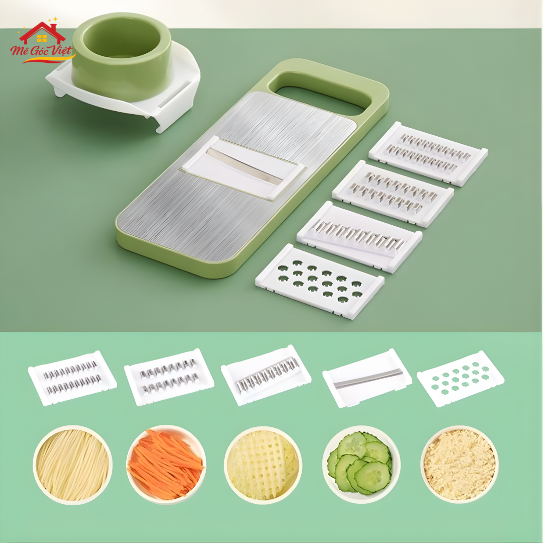 Bộ dụng cụ cắt bào nạo rau củ quả đa năng 6 lưỡi dao chất liệu Inox 304 không gỉ - Ảnh 7