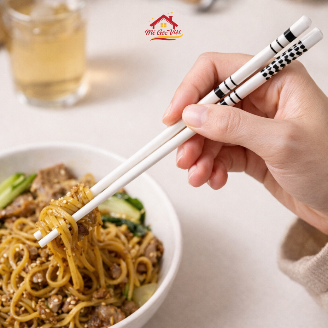 Đũa Sứ Gốm Cao Cấp Cho Không Gian Bàn Ăn (set/5 đôi) - Ảnh 5