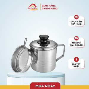 Ca lọc dầu ăn dung tích 1,3l chất liệu ilox 304 không gỉ