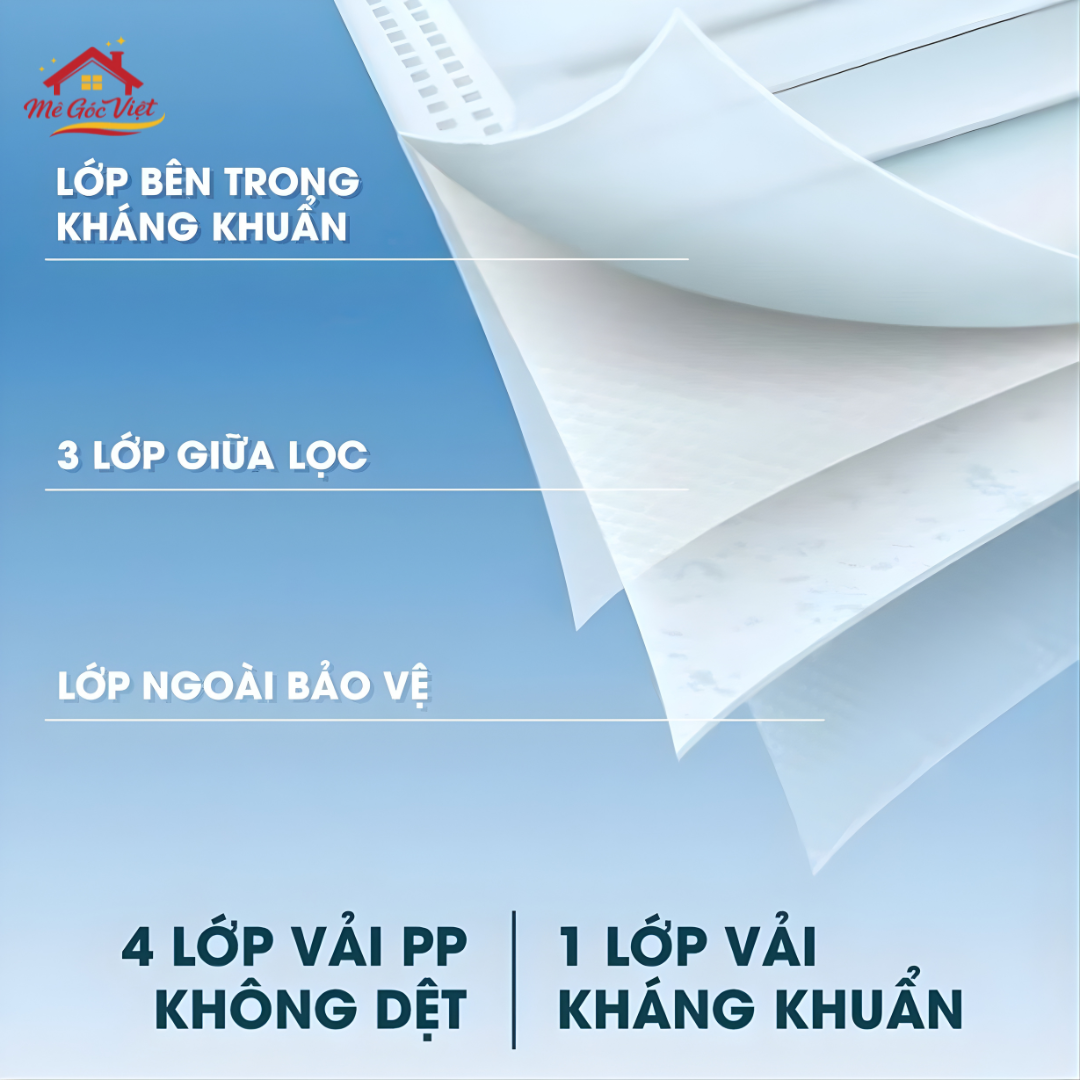 Khẩu Trang 9A THỊNH PHÁT Chính Hãng Cho Mặt To 5 Lớp Kháng Khuẩn Chống Tia UV - Ảnh 3