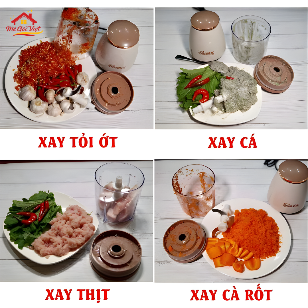 Máy xay đa năng OSAKA nắp đồng, dung tích 700ml - 350W, xay thịt cá rau củ, xay sinh tố, xay đá - Ảnh 4