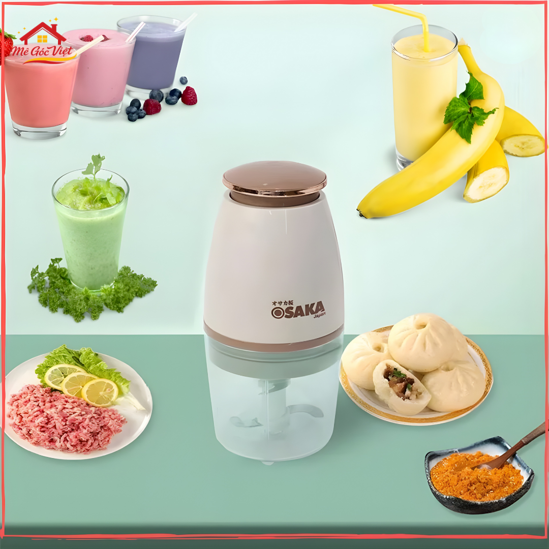 Máy xay đa năng OSAKA nắp đồng, dung tích 700ml - 350W, xay thịt cá rau củ, xay sinh tố, xay đá - Ảnh 5