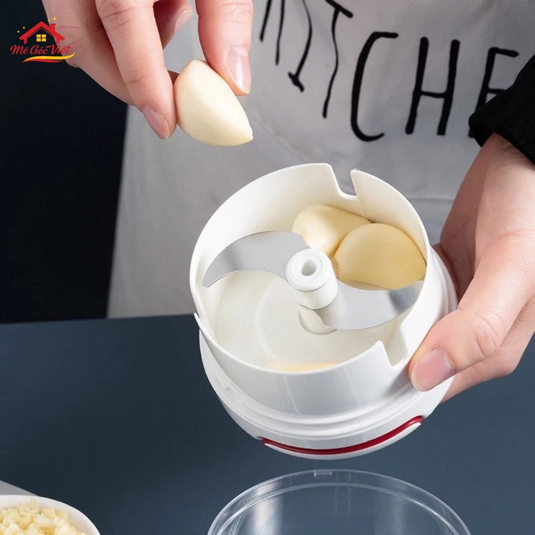 Máy Xay Tỏi Ớt Mini Cầm Tay Tiện Lợi, Nhỏ Gọn, Dễ Sử Dụng - Ảnh 6