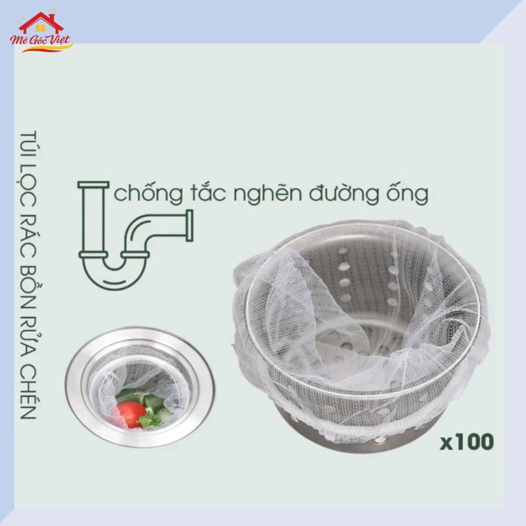 Túi Lưới Lọc Rác Bồn Rửa Thoát Nước Nhanh, Chống Tắc Hiệu Quả - Ảnh 4