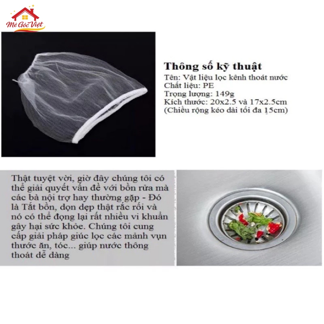 Túi Lưới Lọc Rác Bồn Rửa Thoát Nước Nhanh, Chống Tắc Hiệu Quả - Ảnh 6