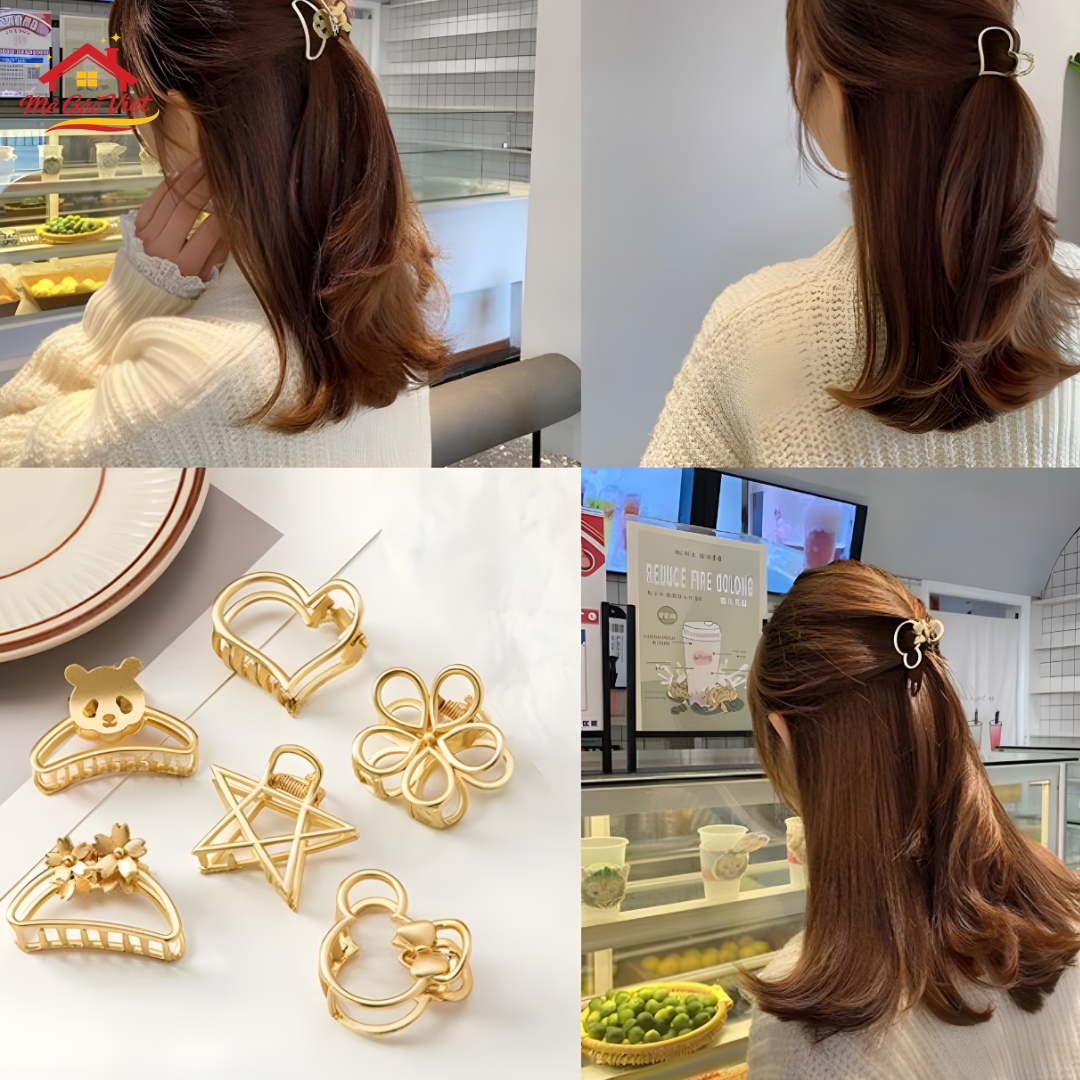 Set 8 Kẹp Tóc Mini Kim Loại Cao Cấp – Phụ Kiện Tóc Nhỏ Xinh, Thời Trang - Ảnh 3