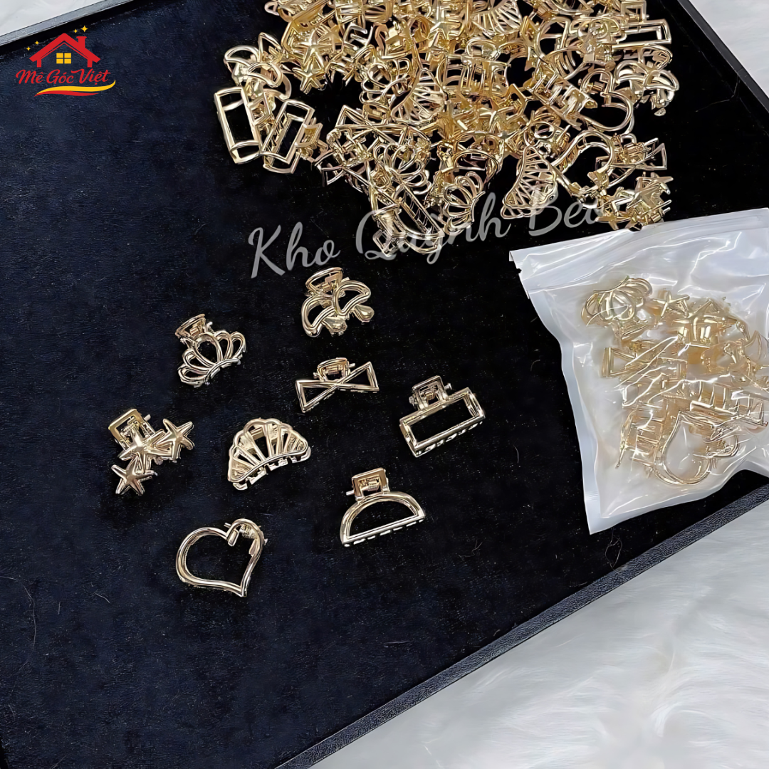 Set 8 Kẹp Tóc Mini Kim Loại Cao Cấp – Phụ Kiện Tóc Nhỏ Xinh, Thời Trang - Ảnh 4
