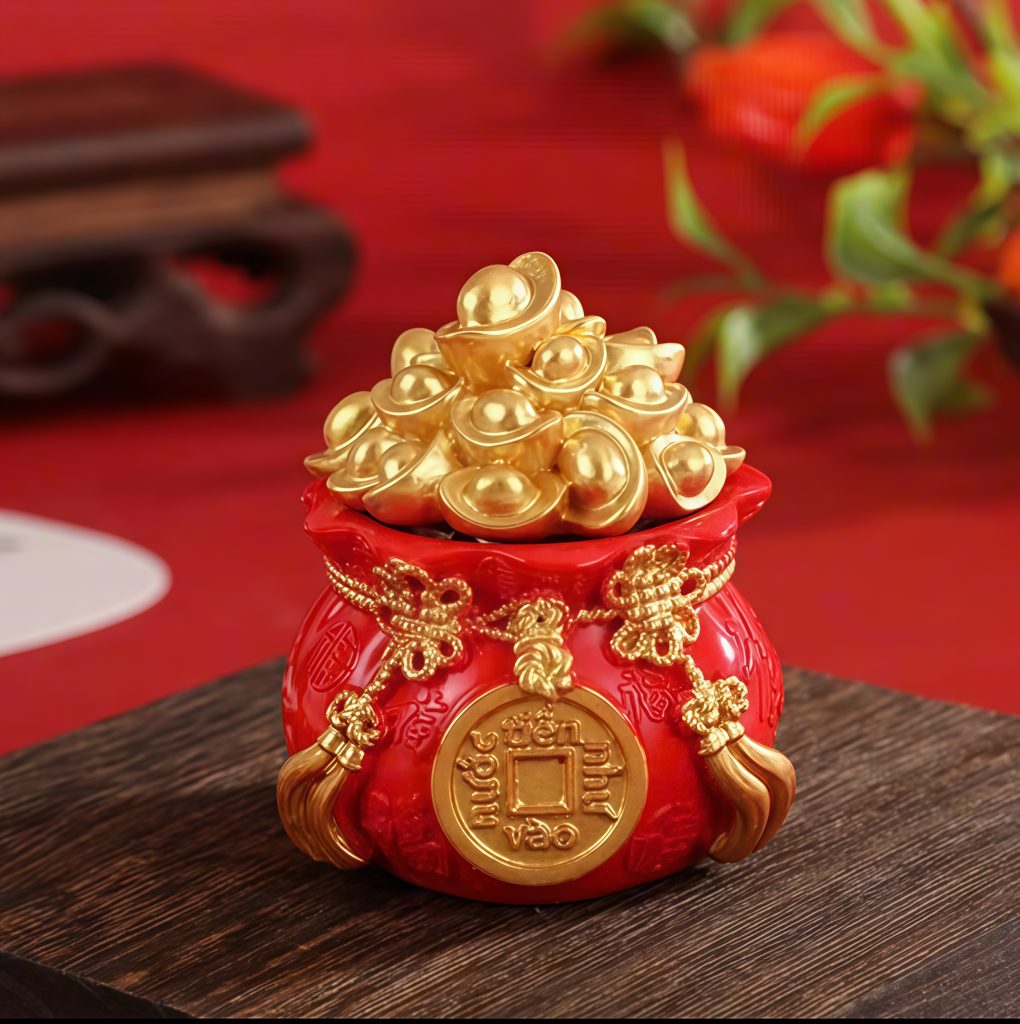 hũ gạo muối trên ban thờ thần tài