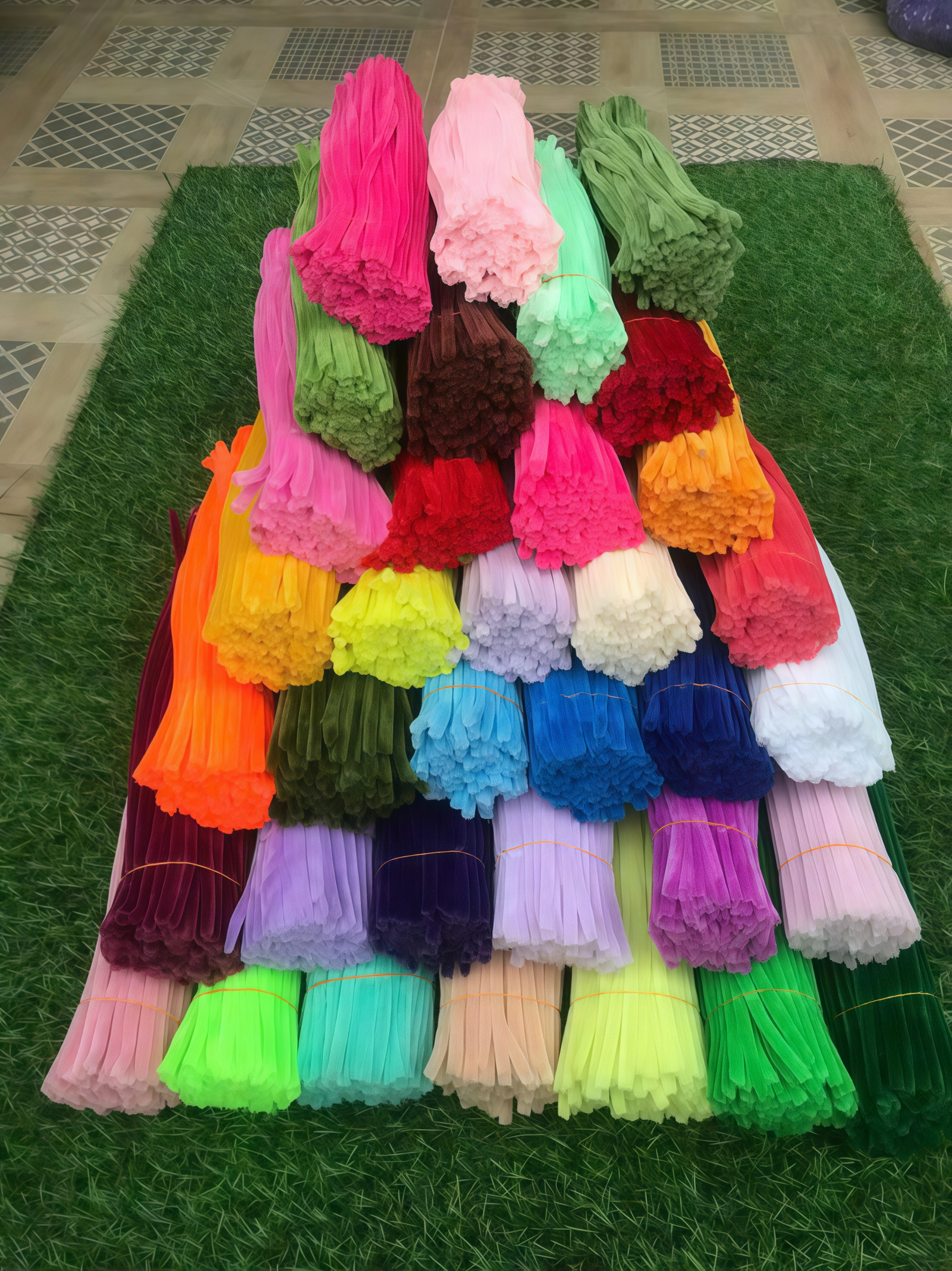 làm hoa kẽm nhung